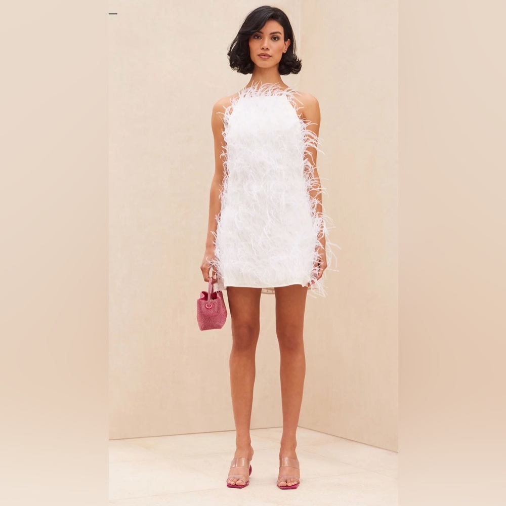 Cult Gaia Shannon feather dress